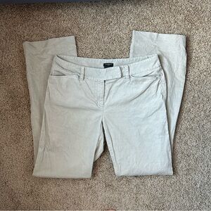 W Ann Taylor Tan Corduroy Straight Leg Pants Size 6 |C7
